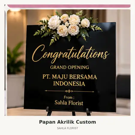 Papan Bunga Akrilik Tajur Halang